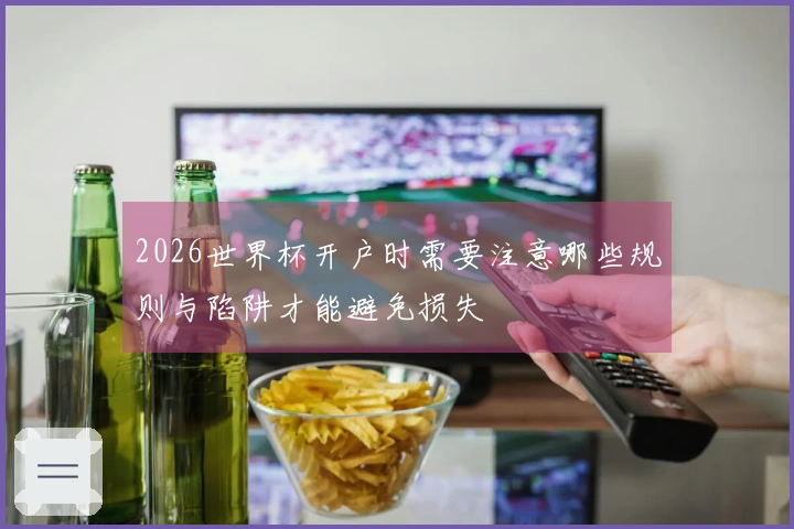 2026世界杯开户时需要注意哪些规则与陷阱才能避免损失