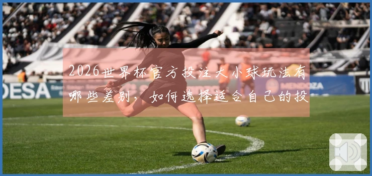 2026世界杯官方投注大小球玩法有哪些差别，如何选择适合自己的投注方式